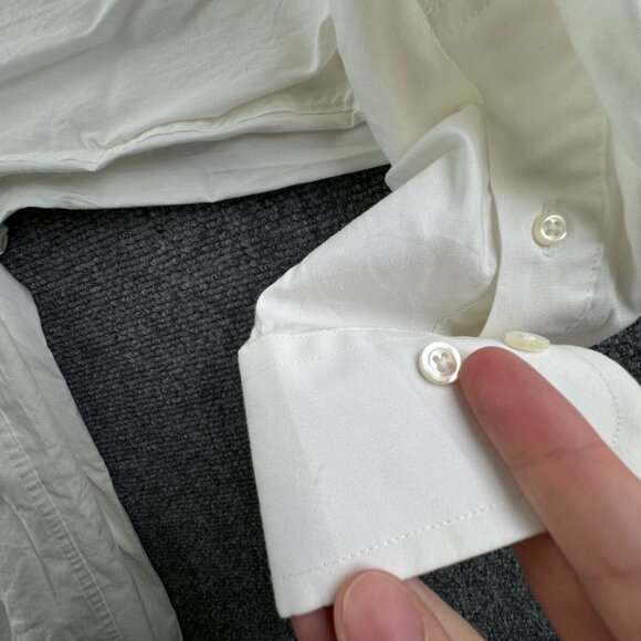 Brooks Brothers Button Up White Cotton Blend Stretch Madison 17 34/35 Adult - Picture 16 of 16